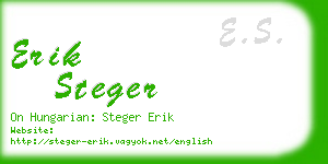 erik steger business card